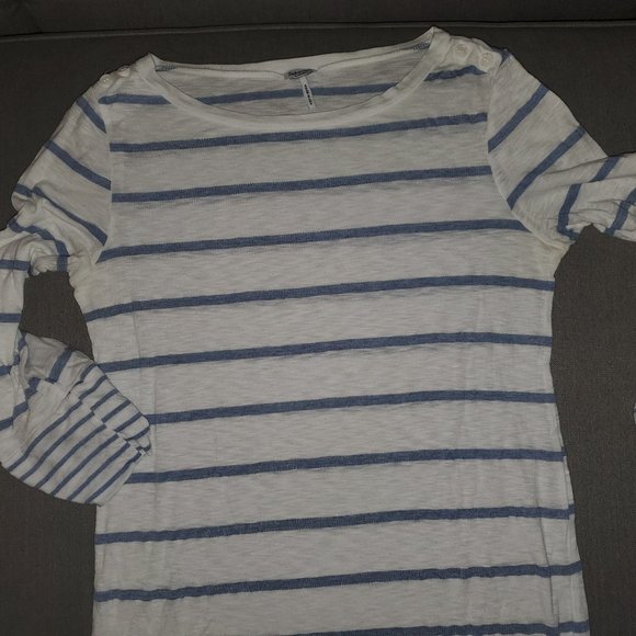 Splendid white with blue stripes top - XS - lightly used - Picture 2 of 7